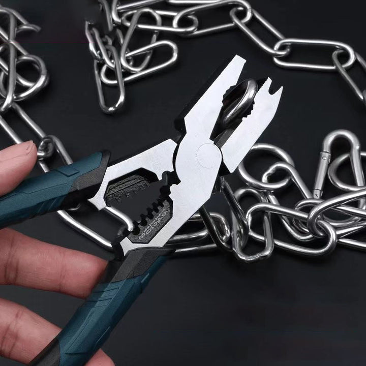 Pince à dénuder 3-en-1 avec fonction sertissage | Dénuder, couper et sertir | Précise, durable en acier chrome-vanadium | 23 cm