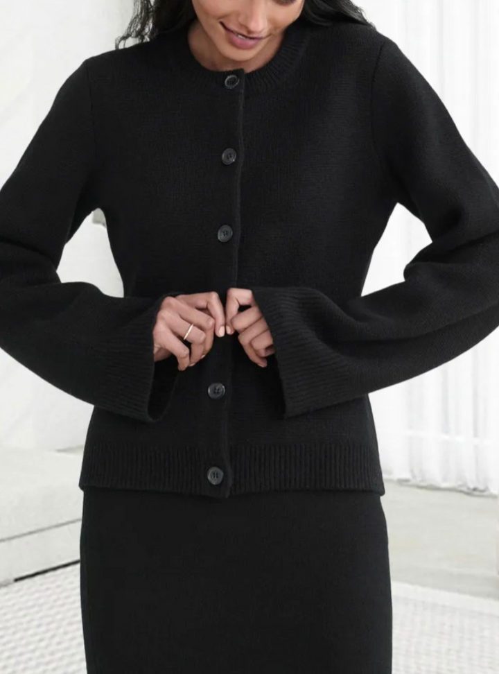 Alice Soft Cardigan with Buttons and Pattern