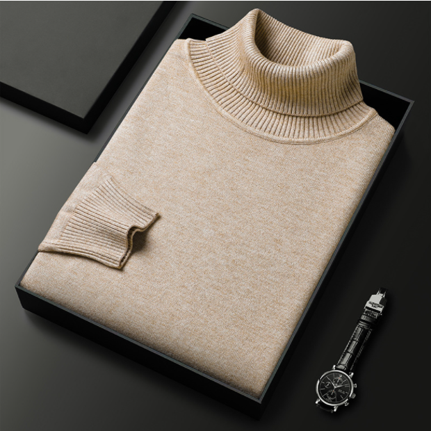Herren Rollkragenpullover aus Kaschmir-Baumwoll-Mix | 80% Kaschmir, weich &amp; warm | Regular Fit für Büro &amp; Alltag