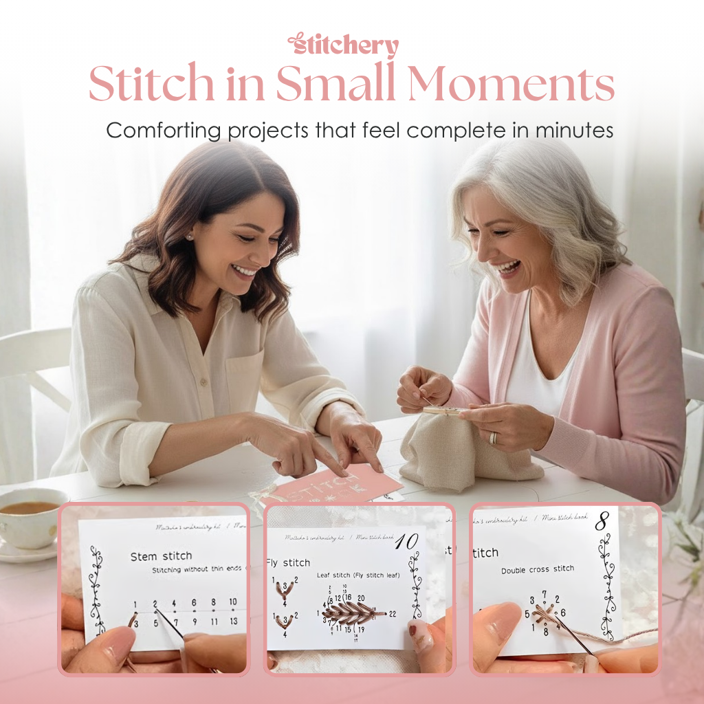 Mini ompelukirja ”Stitchery” matkailuompelusetti | Kaikki yhdessä ompelupakkaus kirjan muodossa | Neulat, langat, napit &amp; työkalut | Kompakti laukkuun/matkalaukkuun