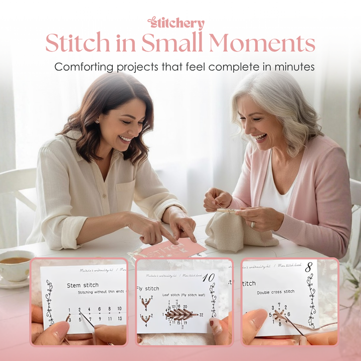 Mini ompelukirja ”Stitchery” matkailuompelusetti | Kaikki yhdessä ompelupakkaus kirjan muodossa | Neulat, langat, napit &amp; työkalut | Kompakti laukkuun/matkalaukkuun