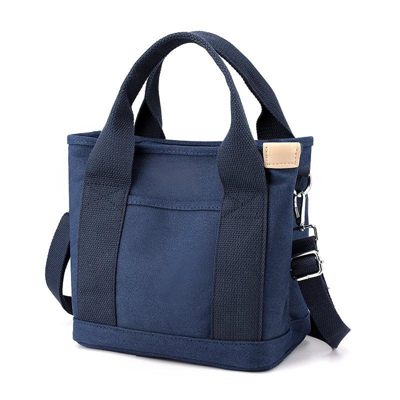 Large canvas organizer bag with compartments &amp; wide straps | Fits 13-inch laptop | Only 400 g, washable | 5 colors