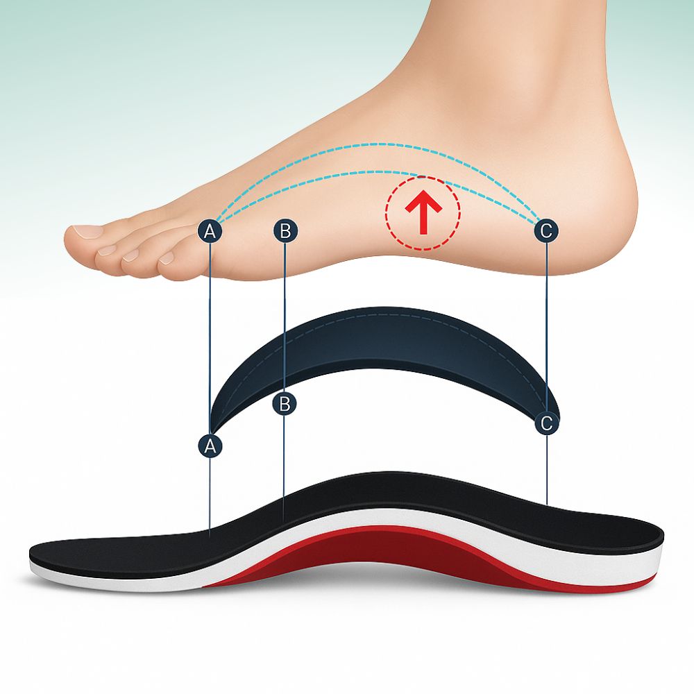 ArchEase™ - orthopädische Einlegesohle zur Unterstützung des Fußgewölbes (1+1 GRATIS – 2 Paare)