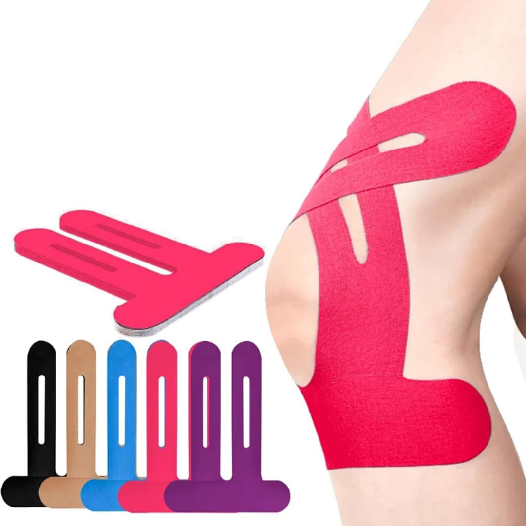 KneeSupport™ Tape pretagliato per kinesiology | Elastico, impermeabile e traspirante | Stabilizzazione immediata del ginocchio