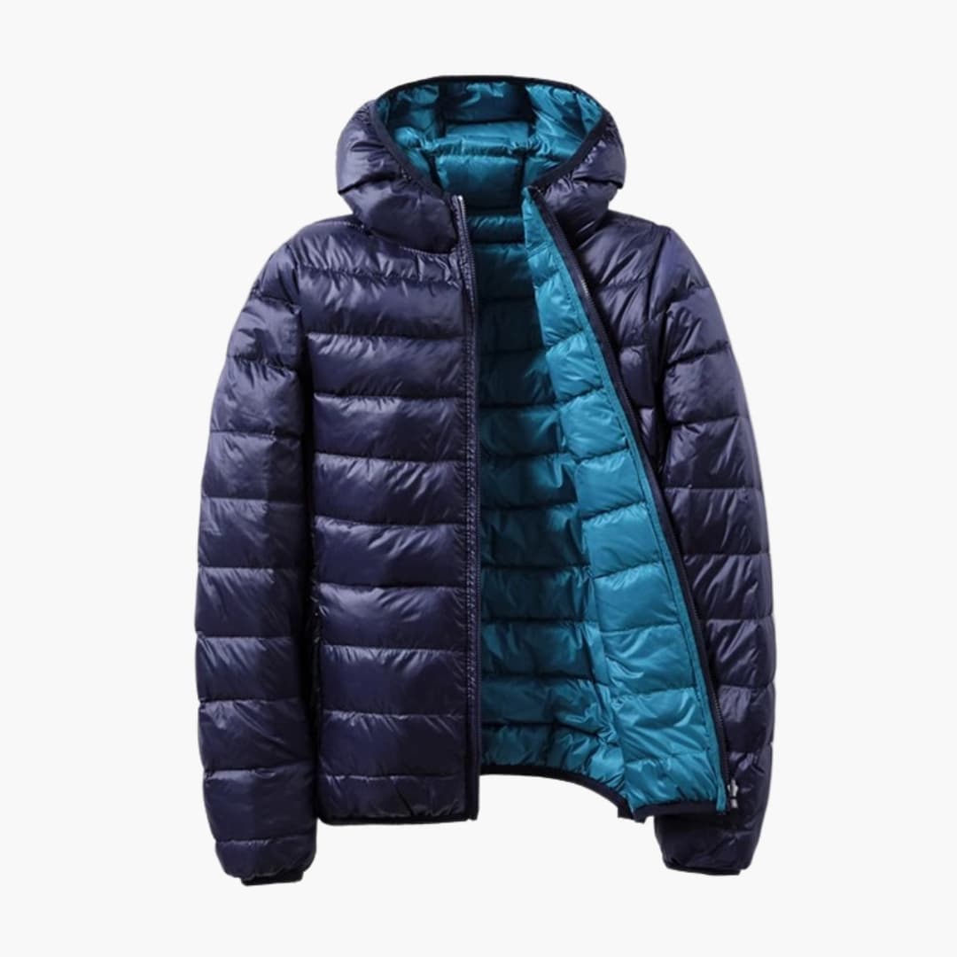 Damen Wende-Steppjacke mit Kapuze | Wendbare Übergangsjacke mit Reißverschluss und Seitentaschen für vielseitige Looks