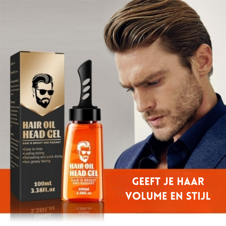 Haarstyling Gel-Kamm 2-in-1 | 100 ml starker Halt ohne Kleben | präziser Auftrag für Volumen &amp; Textur | 1+1 Set