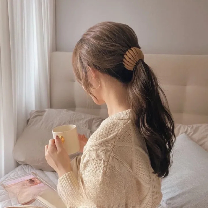 Clip per capelli da donna per chignon veloce e mezza raccolta | Soft-touch senza dolore al cuoio capelluto | Tenuta forte per capelli fini/spessi | 10×2,5 cm