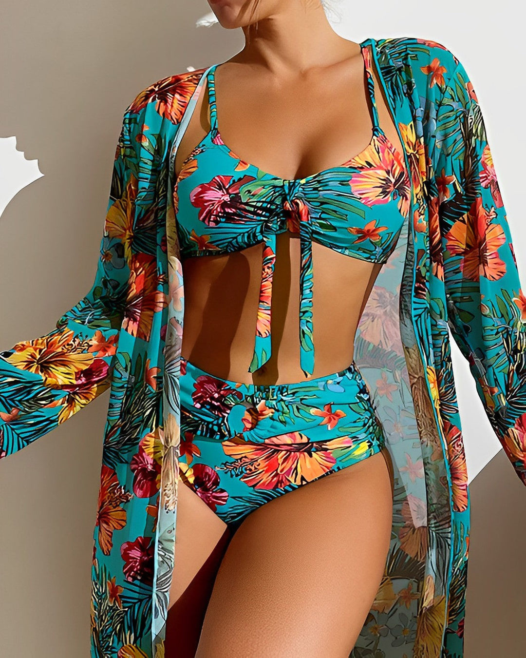 Women’s bikini set | Floral design &amp; supportive fit | Removable cups &amp; quick-drying