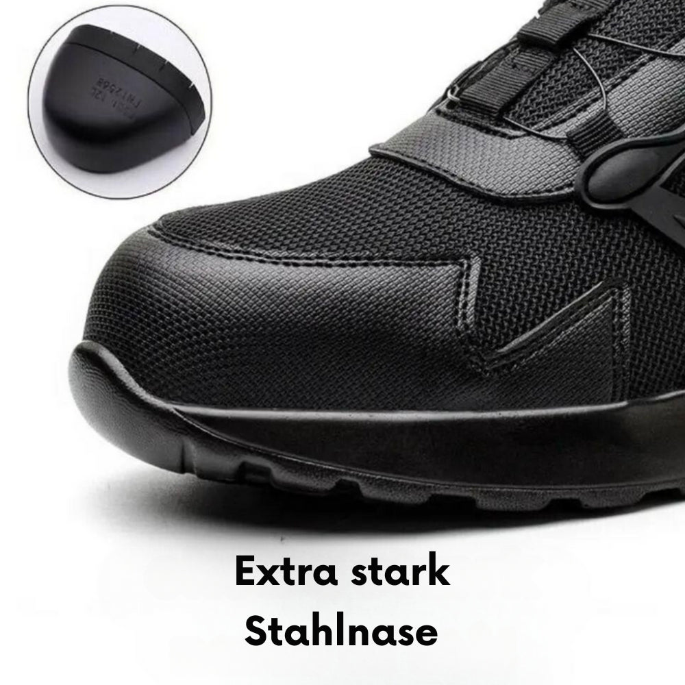 S3 Sicherheitsschuhe mit Stahlkappe &amp; Kevlar-Sohle | Rutschfest, Durchtrittsicher &amp; Wasserabweisend | Leichte Arbeitsschuhe für Herren