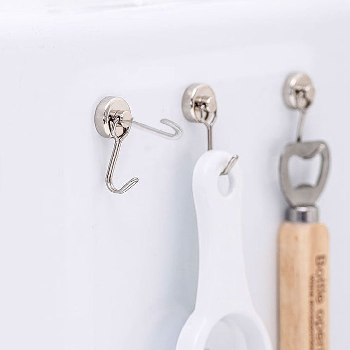 180° drehbarer Magnet-Haken | Starker Wandhaken ohne Bohren | 6–18 kg Tragkraft | Multifunktionaler Organizer