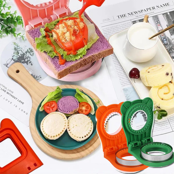 Sandwich Ausstecher &amp; Versiegler | Macht gefüllte Taschen-Sandwiches in Sekunden | BPA-freier Kunststoff | Für Lunchbox &amp; Snacks