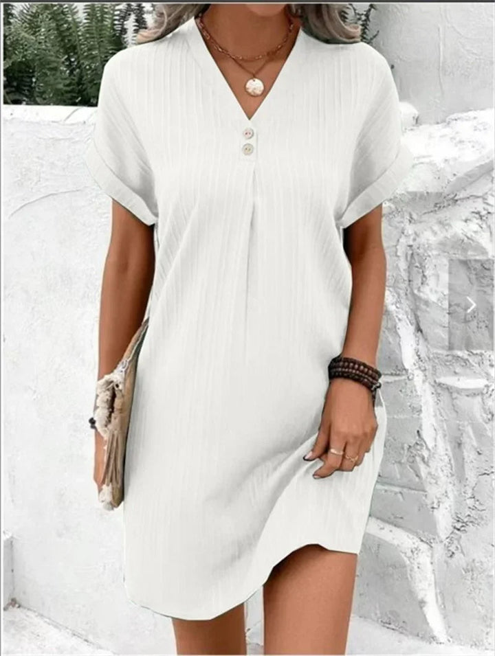 June™ – Robe femme avec décolleté en V, design élégant &amp; tissu confortable