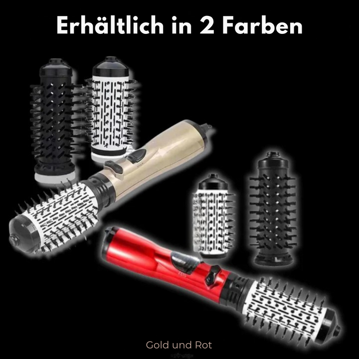 3-in-1 Heißluftbürste mit wechselbaren Rundbürsten | 3 Temperaturstufen &amp; Ionen-Technologie | Volumen, Locken &amp; Glätten, 1000W