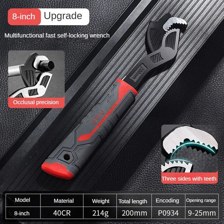 Universal-kiintoavain MultiGrip Pro | Itseään säätävä ruuveille &amp; muttereille | Liukumaton kahva, kromi-vanadiiniteräs, 1+1 ilmainen