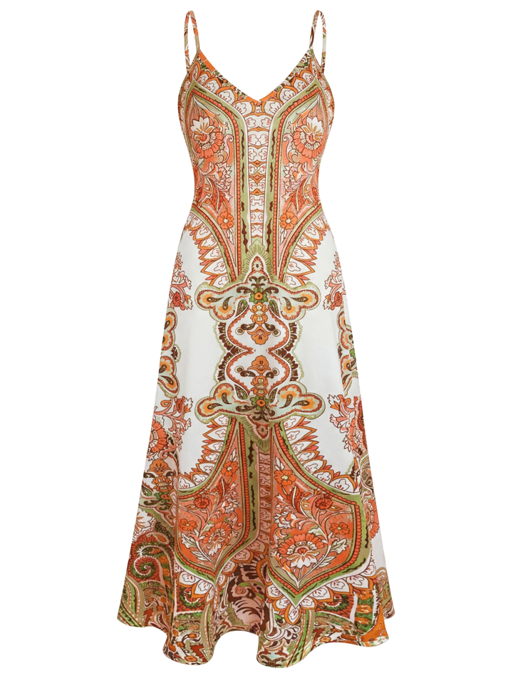 Boho Blumenkleid ärmellos für Damen | Locker fallend &amp; luftig | Lebendige Lila-/Blau-/Rosa-Töne | Sommer, Urlaub &amp; Strand