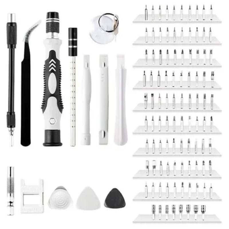 Präzisions-Schraubendreher Set | 115-in-1 mit 98 magnetischen Bits für Handy, Laptop und Feinmechanik