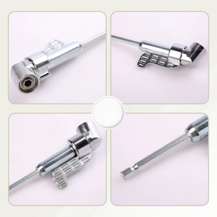 Winkelbohrer-Adapter 105° für enge Stellen | 1/4" Sechskant kompatibel &amp; magnetisch | rostfreier 45er Stahl | 60/140 mm