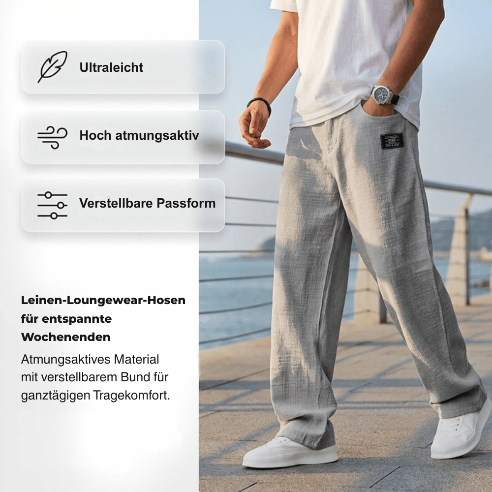 Herren Sommerhose | Luftige Freizeithose mit lockerem Schnitt und tiefen Seitentaschen für warme Tage