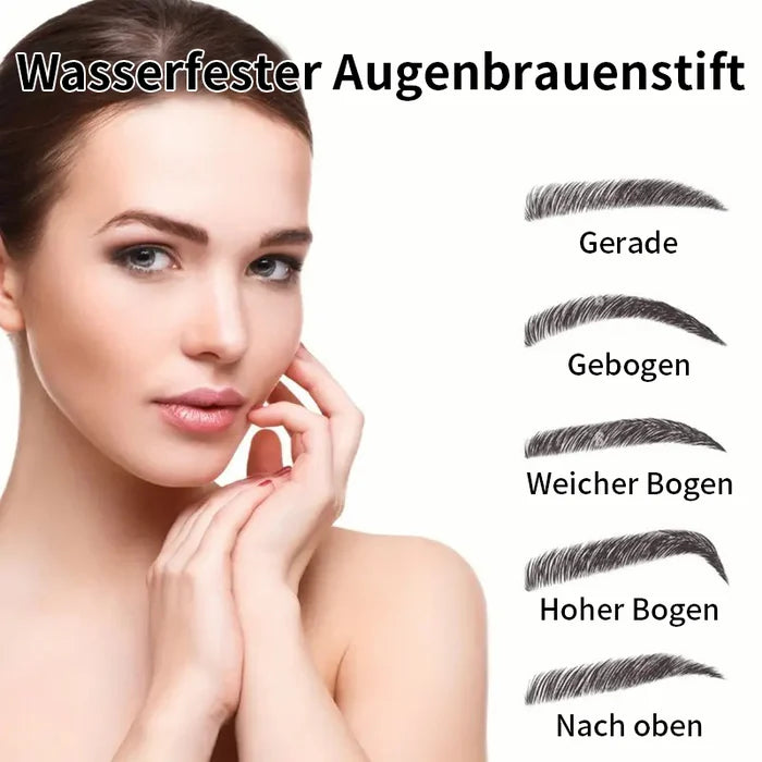 Augenbrauenstift mit Microblading-Effekt | Präziser Applikator für Härchen-Look | Wasser- &amp; schweißbeständig, mehrere Farben
