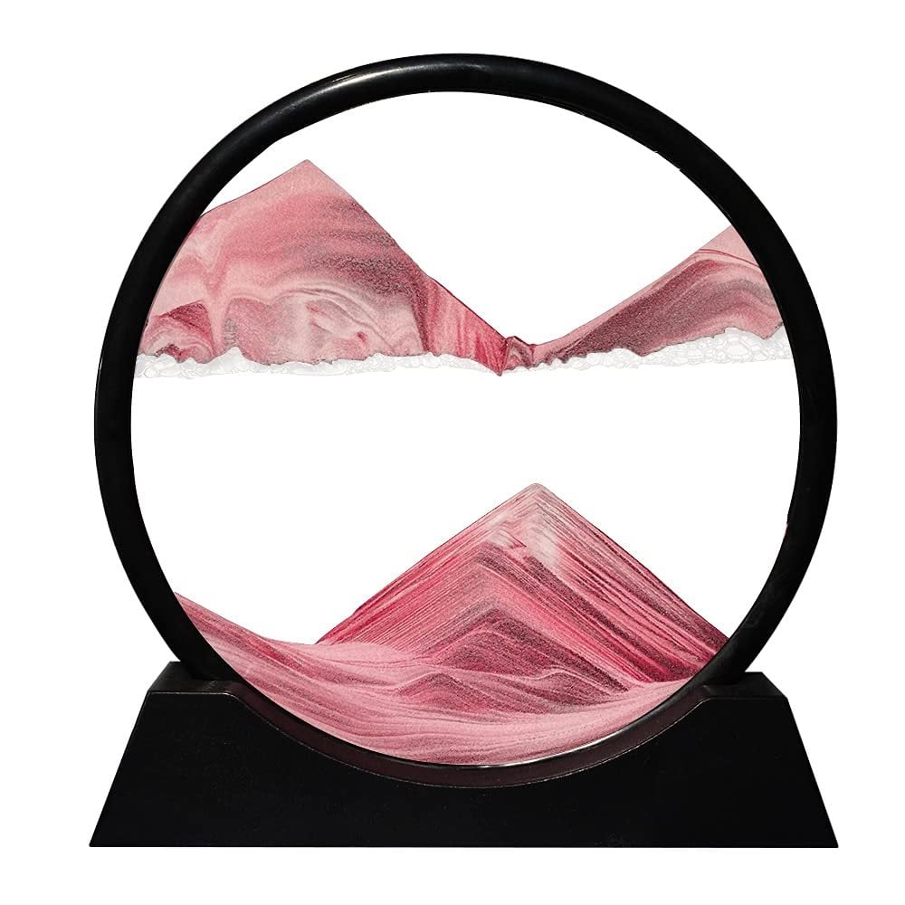 Art du sable animé dans cadre en verre | Décoration relaxante pour bureau &amp; salon | Chaque rotation crée un nouveau motif