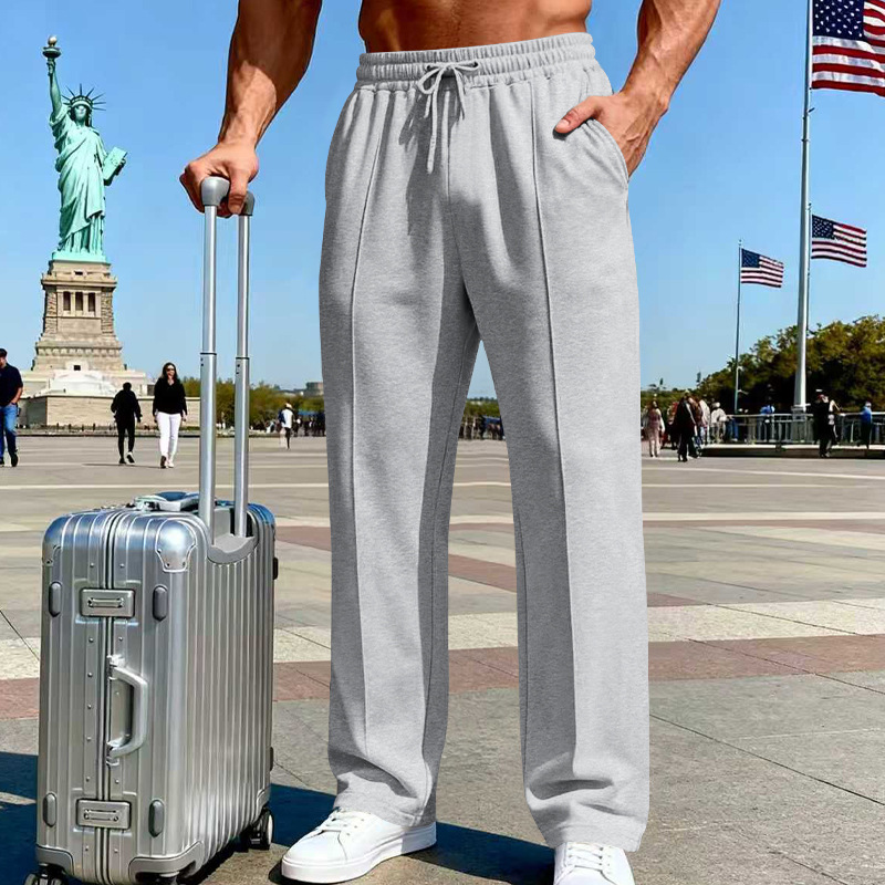 Herren Stretch-Hose mit geradem Bein | Atmungsaktive Freizeithose mit Relax-Fit, Kordelzug und Seitentaschen