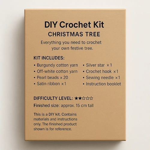 TwinkleStitch – Kit de crochet fait main pour sapins de Noël