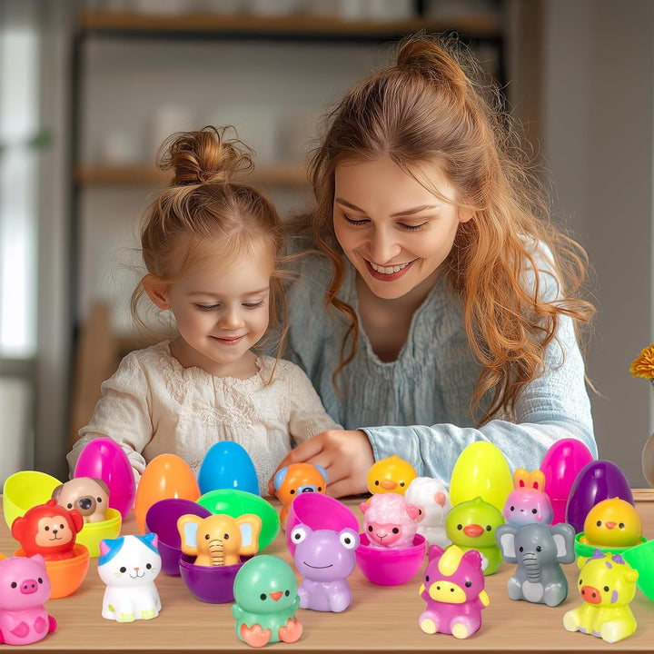 🔥Easter best gift 50% OFF-🎁24 pieces filled Easter eggs slowly rising squishy toys