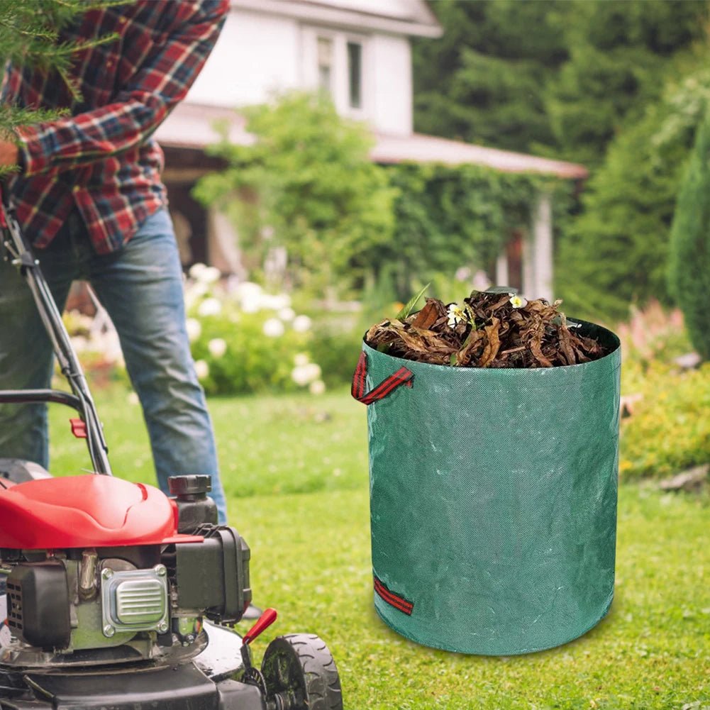 Gartenabfallsack aus reißfestem Polypropylen | 60–300 L Laubsack mit verstärkten Griffen | Faltbar, extra große Öffnung