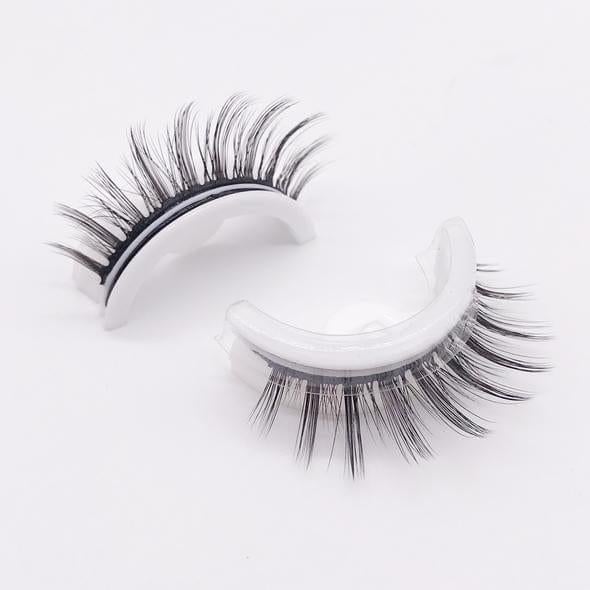 Selbstklebende Wimpern zum Auftragen ohne Kleber | Natürliches Finish in Sekunden | Wiederverwendbar &amp; waschbar, inkl. Ersatz-Klebestreifen
