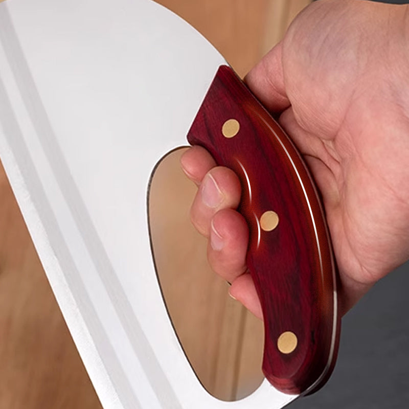 Küchenmesser aus Edelstahl mit ergonomischem Griff | Präzisionsmesser für Fleisch, Gemüse &amp; Kräuter | Rutschfester Holzgriff