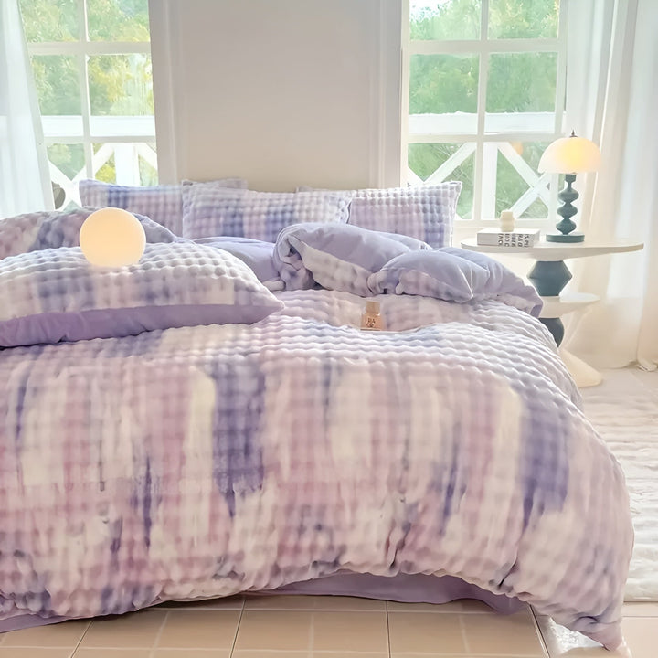 Plüsch Bettwäsche für Herbst &amp; Winter | Wendbarer Bettbezug mit Kaninchenfell-Optik und weicher Milchvelours-Seite | Waschbar