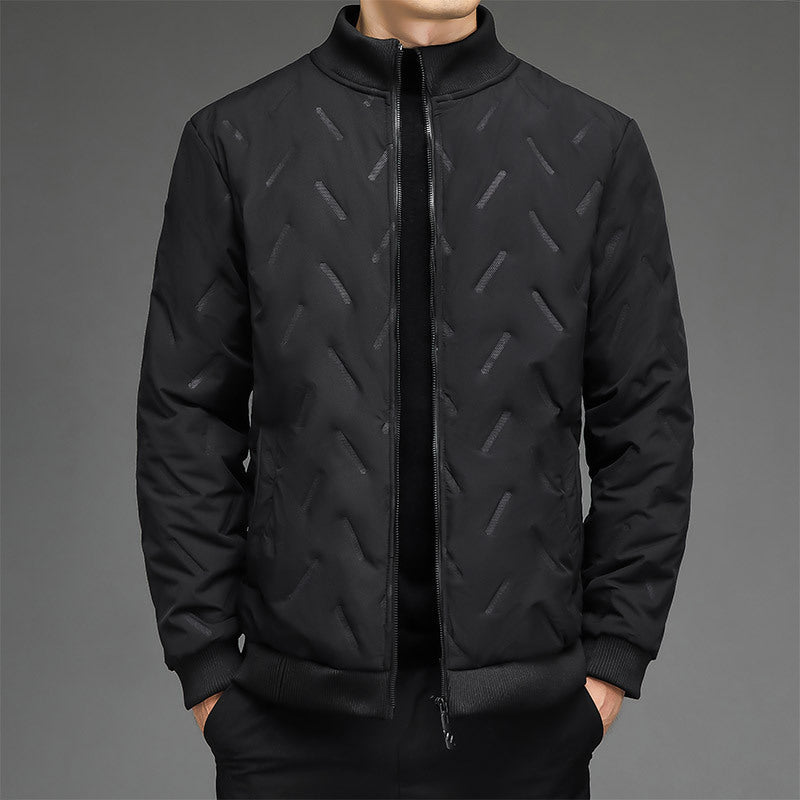 Herren Winterjacke | Warme Freizeitjacke mit Stehkragen, gefüttertem Innenfutter und versteckten Taschen