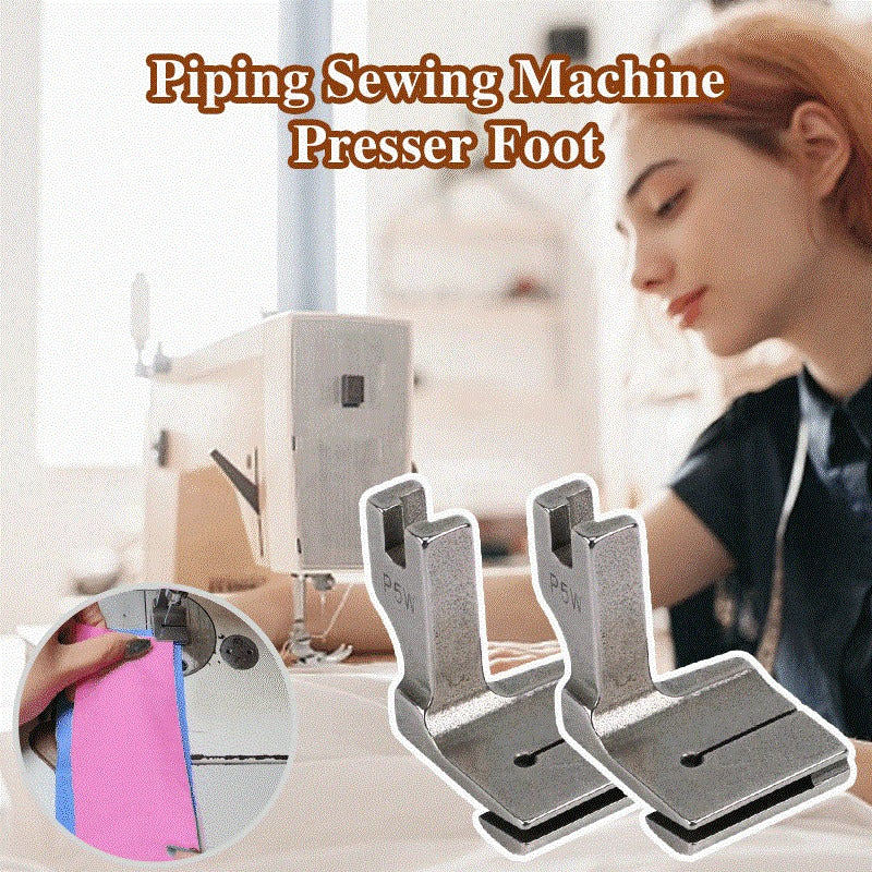 Piping presser foot for sewing machine | For clean edges with cord &amp; piping tape | Precise guidance, even seam | For decoration &amp; clothing
