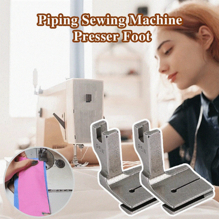 Piping presser foot for sewing machine | For clean edges with cord &amp; piping tape | Precise guidance, even seam | For decoration &amp; clothing