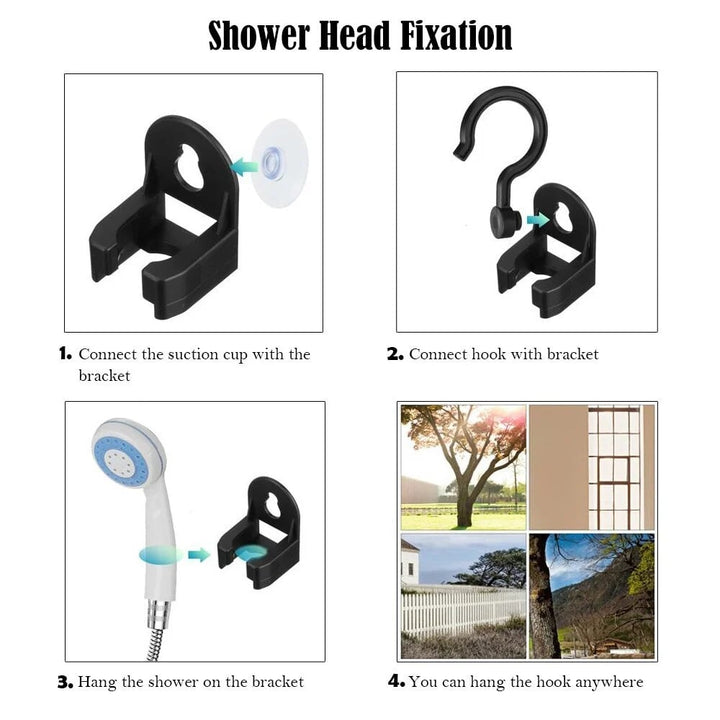 Kompakte Campingdusche mit Akku &amp; 1-Knopf-Bedienung | 4–5 L/min Wasserfluss | USB-aufladbar 2200 mAh | Für Camping, Auto &amp; Haustiere