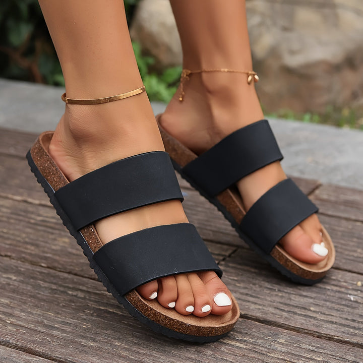 Damen Sandalen mit Komfort-Fußbett | Elegante Sommerschuhe mit Verstellbaren Riemen | Bequem &amp; Stilvoll für Alltag und Urlaub