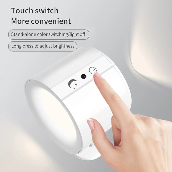 Magnetische LED-Wandleuchte mit Fernbedienung | Dimmbares Akku-Licht mit 3 Lichtfarben und Touch-Steuerung