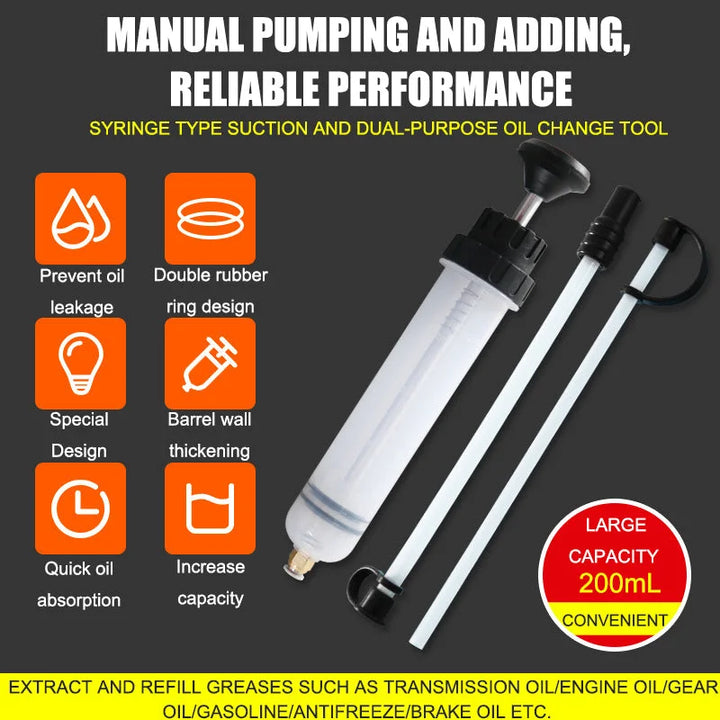 Injection-Design Suction and Injection Tool for Oil Change