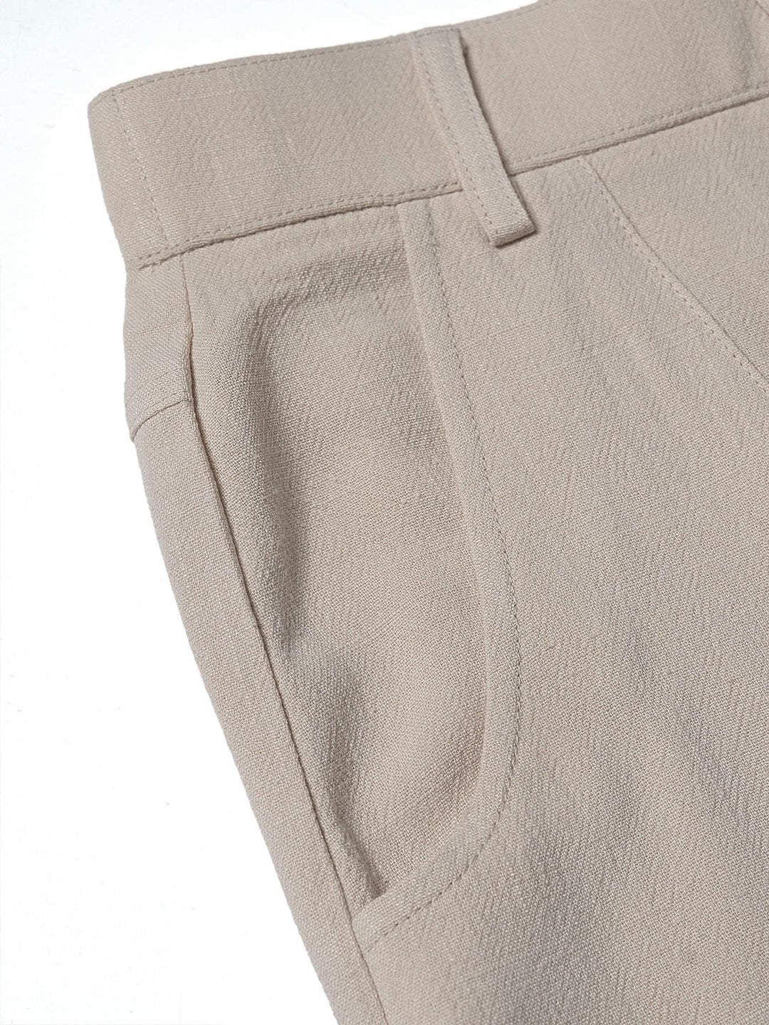 Damen Palazzo Hose aus Baumwoll-Leinen | High Waist Sommerhose mit Weitem Bein &amp; Taschen | Luftig &amp; Bequem