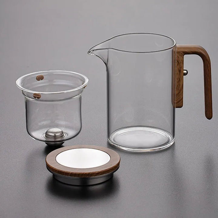 Hitzebeständige Glas-Teekanne mit Filter | Für lose Blätter &amp; Teebeutel | Klarer Blick auf die Farbe | Für Alltag &amp; Gäste