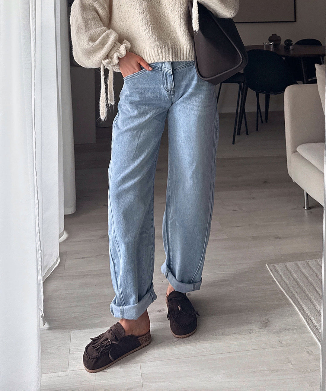 Barrel Jeans Damen | Stretch Jeans mit lockerer Passform