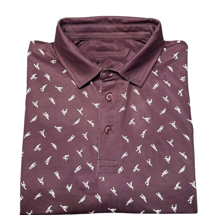 Herren Poloshirt mit Print | Atmungsaktives Stretch Polo im Slim Fit | Freizeitshirt für Alltag, Urlaub &amp; Freizeit