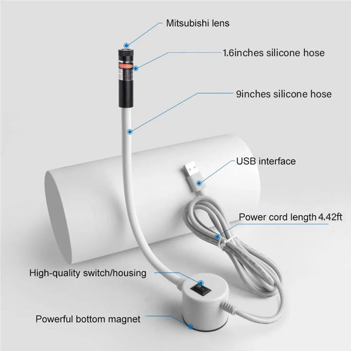 Laser Nähhilfe für Nähmaschine | Magnetische Führung mit Flexarm | Punkt-, Kreuz- &amp; Linienlaser für Gerade Nähte &amp; Quilten
