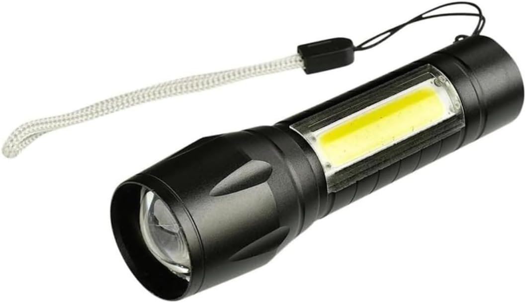 Wiederaufladbare LED-Taschenlampe 150 Lumen | Kompakte USB-Taschenlampe mit 3 Lichtmodi | Aluminiumgehäuse für Camping &amp; Alltag