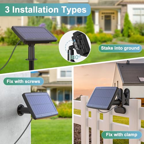 Solar Lichterkette außen 15,8 m mit Fernbedienung | IP65, 2700K warmweiß, 4 Lichtmodi und USB-C-Ladefunktion