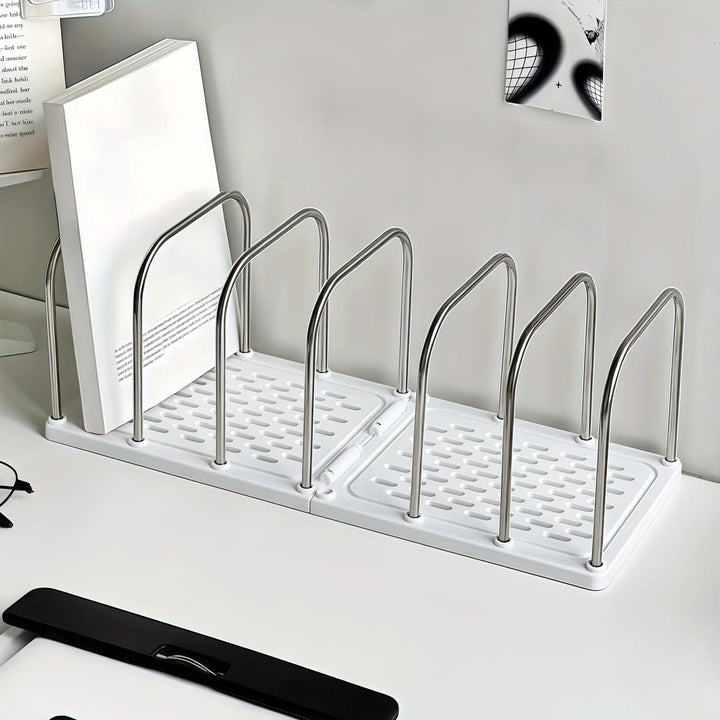Schreibtisch Organizer | Vertikaler Aktenhalter aus Kunststoff für Bücher, Zeitschriften und Dokumente