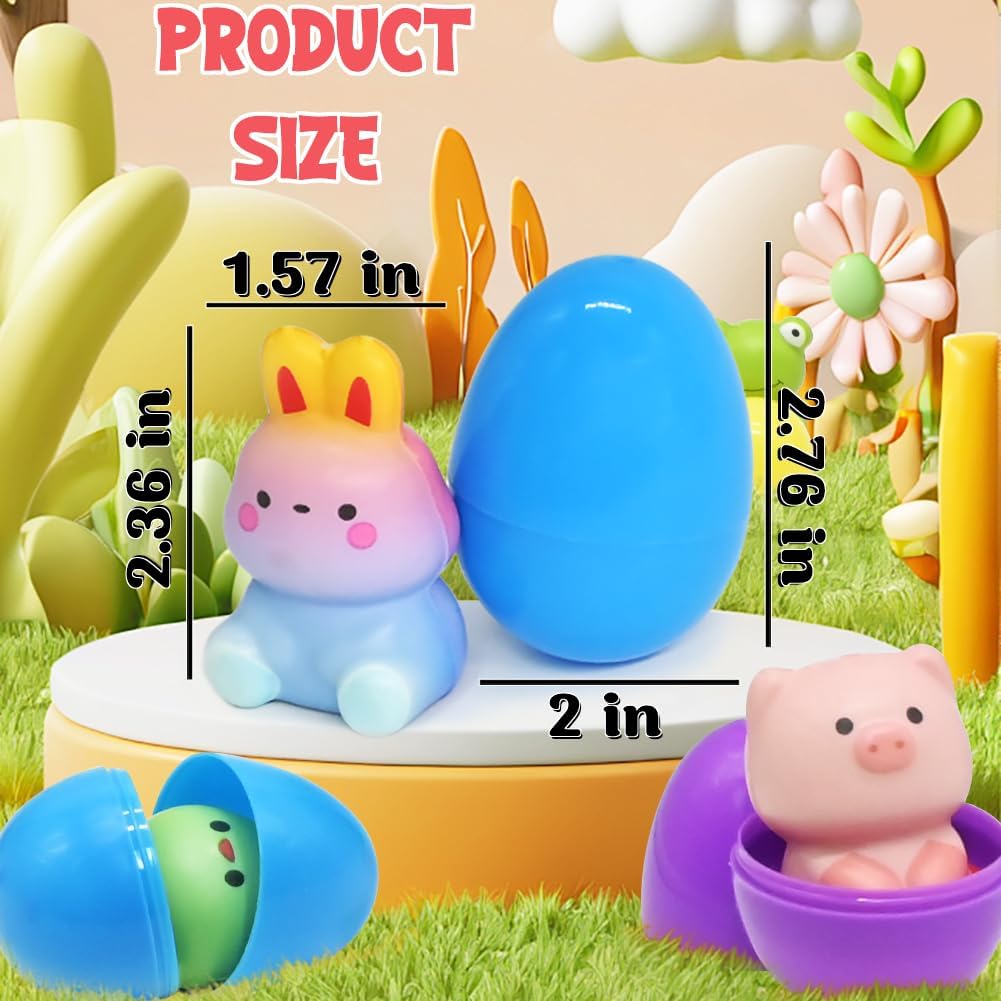 🔥Easter best gift 50% OFF-🎁24 pieces filled Easter eggs slowly rising squishy toys