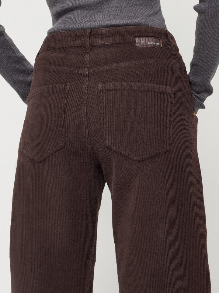 Cordhose | Balloon Fit mit hoher Leibhöhe und verkürztem Bein | 94VIA