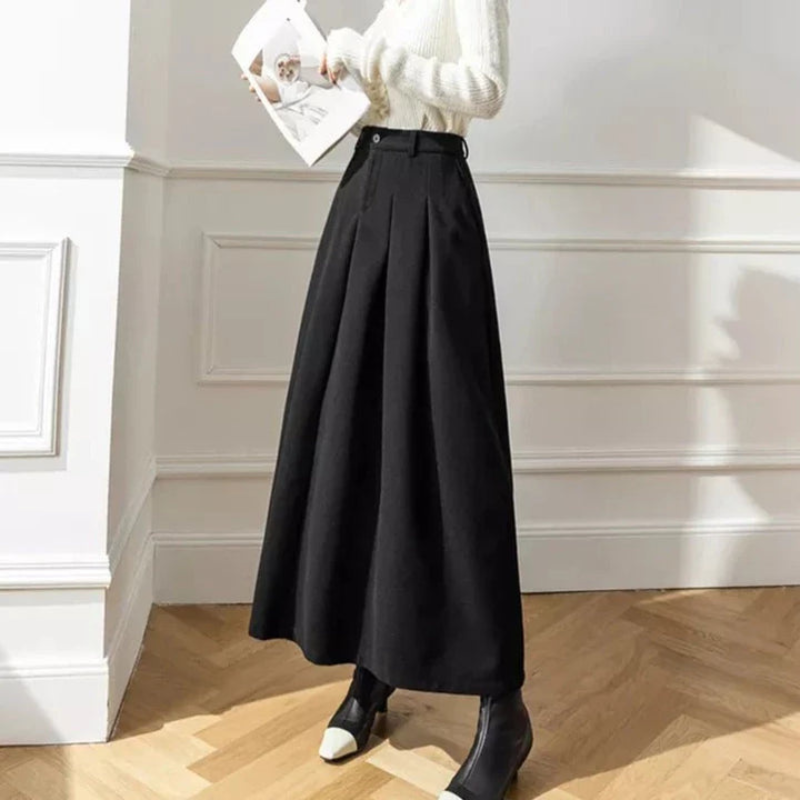 Faltenrock Mit Hoher Taille Für Damen | Lässig