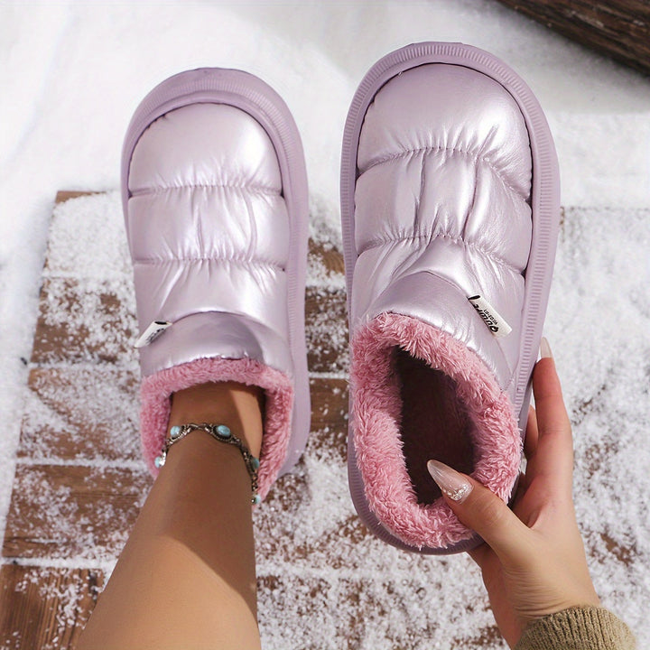 Damen Slip-On Schneestiefel mit Warmfutter | Rutschfeste Winterstiefel mit bequemer Passform für Schnee und kalte Tage